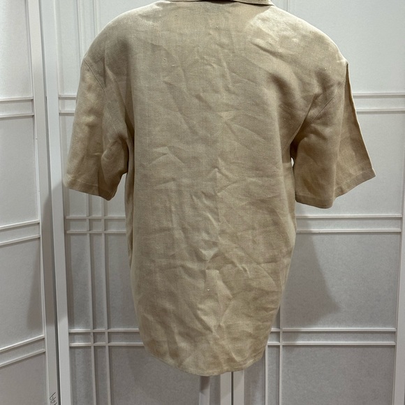 Vintage IB Diffusion Linen Embroidered Beaded Shirt Size 8 - Picture 2 of 4